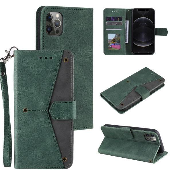 2021 Splicing Leather Retro Protective Wallet Case For iPhone