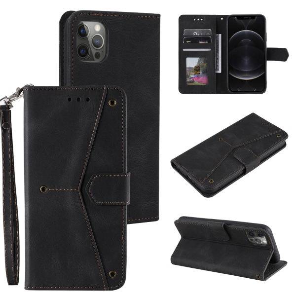 2021 Splicing Leather Retro Protective Wallet Case For iPhone