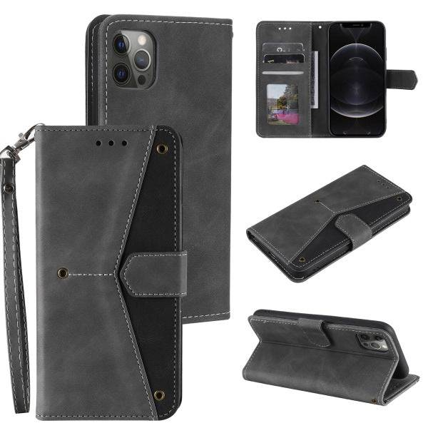 2021 Splicing Leather Retro Protective Wallet Case For iPhone