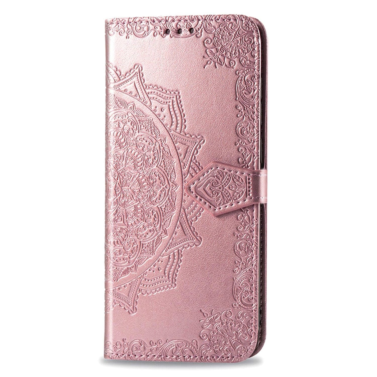 2022 Luxury Embossed Mandala Leather Wallet Flip Case for Samsung A21