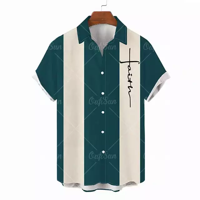 2022 New Fashion Men Short Sleeve Printed Casual Shirt Soft Slim Hawaiian Note Social Business Formal Shirt