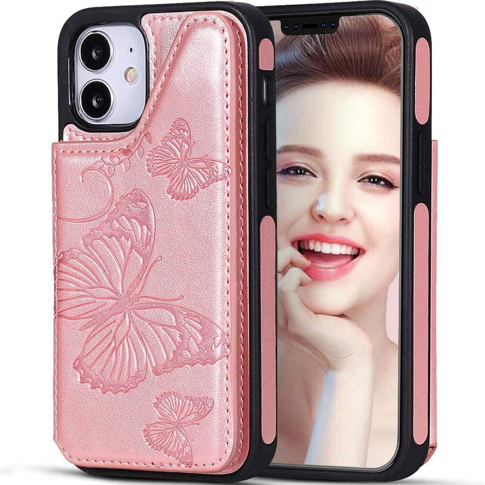 2022  New Luxury Embossing Wallet Cover For iPhone