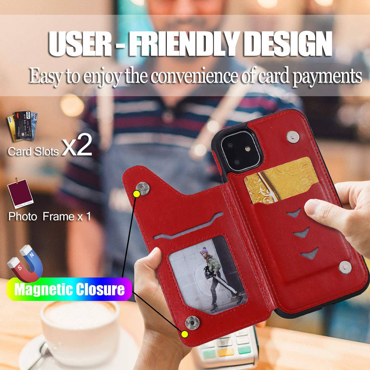 2022  New Luxury Embossing Wallet Cover For iPhone