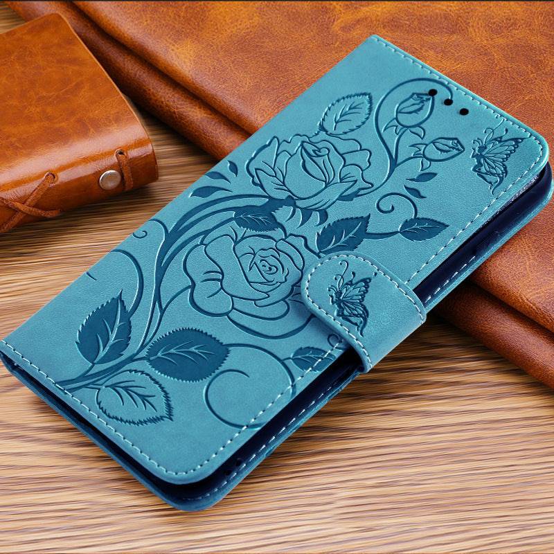 3D Embossed Rose Wallet Case For Google Pixel 6