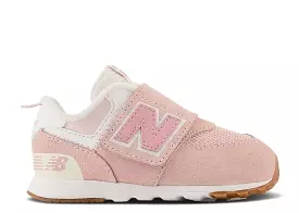 574 NEW-B  Hook & Loop Toddler Sneaker - Crystal Pink/Hazy Rose