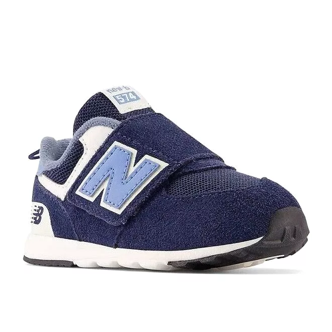 574 NEW-B  Hook & Loop Toddler Sneaker - Navy/Heritage Blue