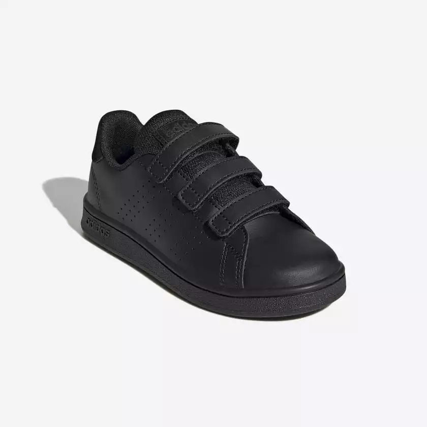 ADIDAS KIDS ADVANTAGE TRIPLE BLACK SHOES