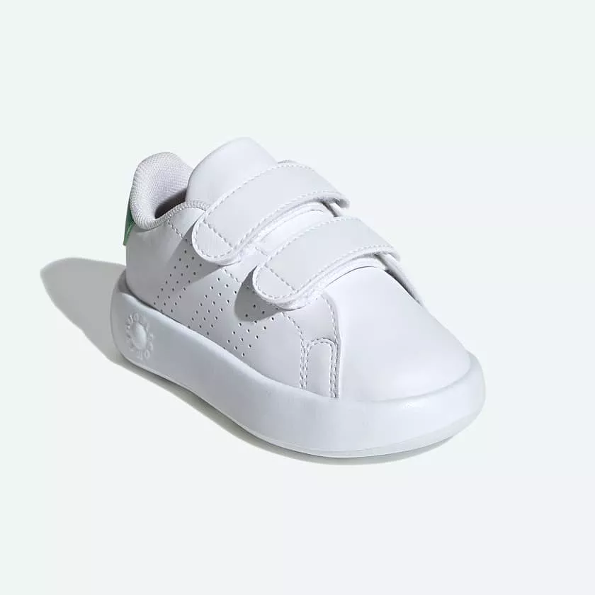 ADIDAS KIDS ADVANTAGE WHITE/GREEN SHOES