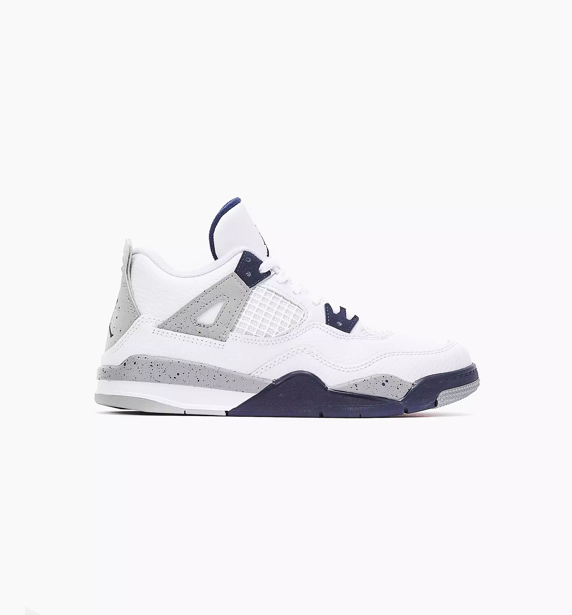 Air Jordan 4 Midnight Navy Preschool Lifestyle Shoes - White/Blue