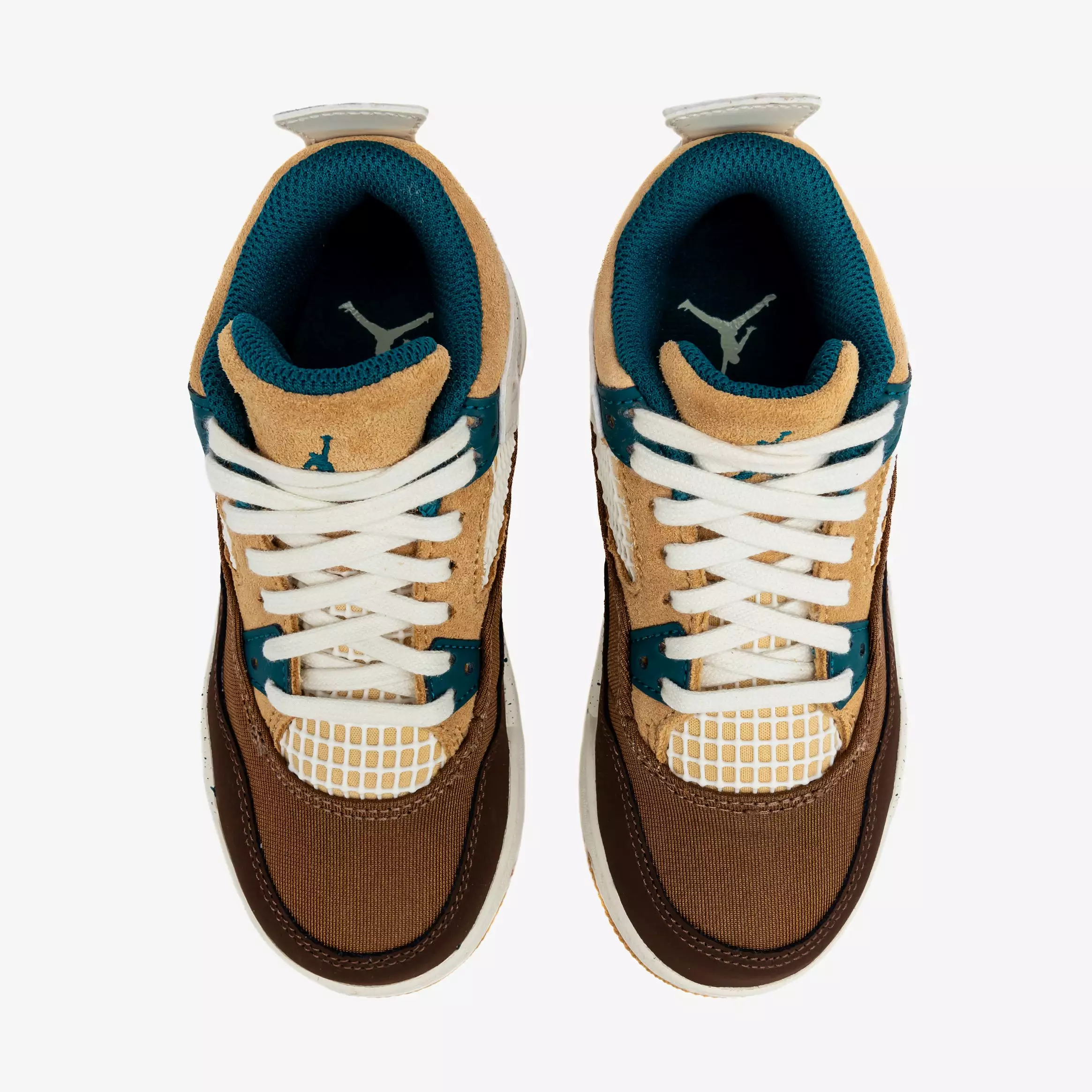 Air Jordan 4 Retro Cacao Wow Preschool Lifestyle Shoes (Cacao Wow/Geode Teal) Free Shipping