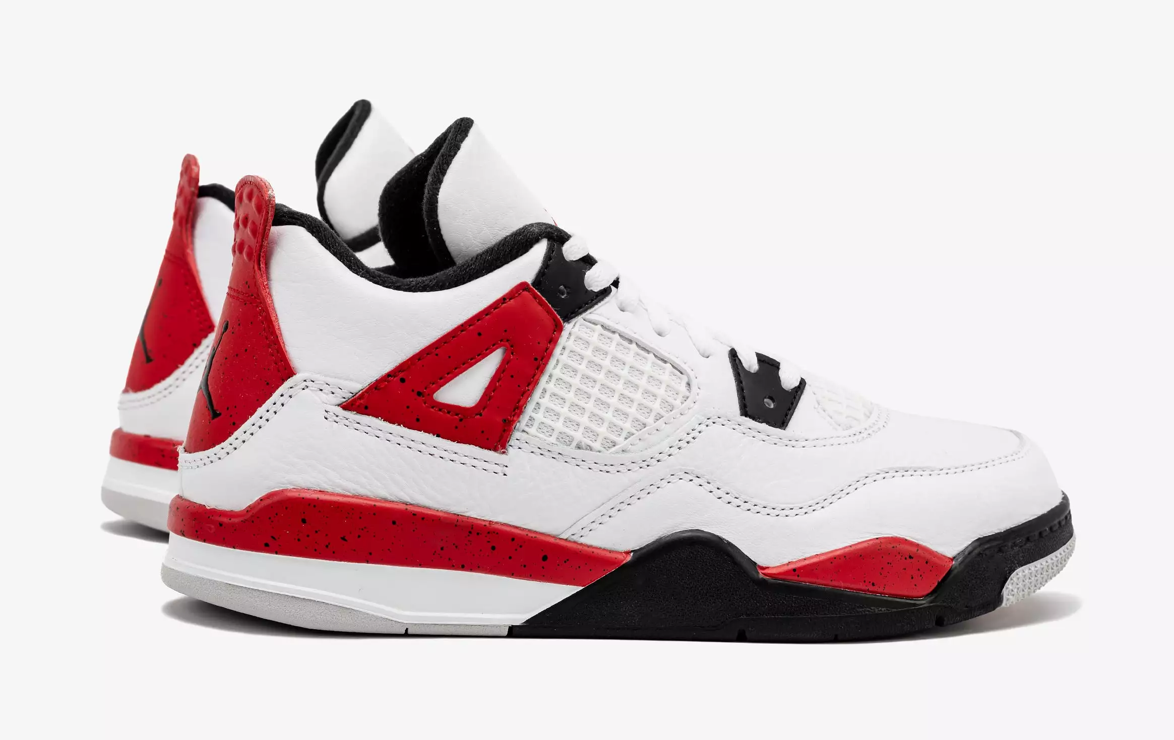 Air Jordan 4 Retro Red Cement Preschool Lifestyle Shoes (White/Red) Free Shipping