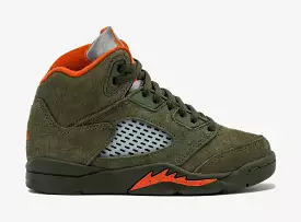 Air Jordan 5 Retro Olive Preschool Lifestyle Shoes (Army Olive/Solar Orange)