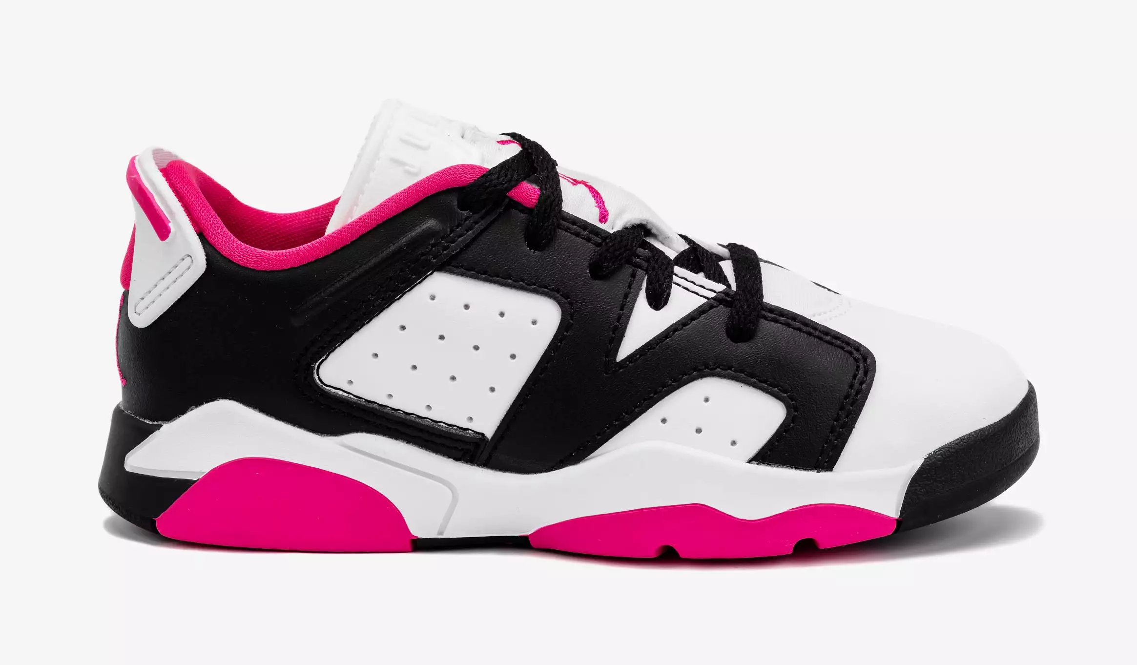 Air Jordan 6 Retro Low Fierce Pink Preschool Lifestyle Shoes (Black/Fierce Pink)