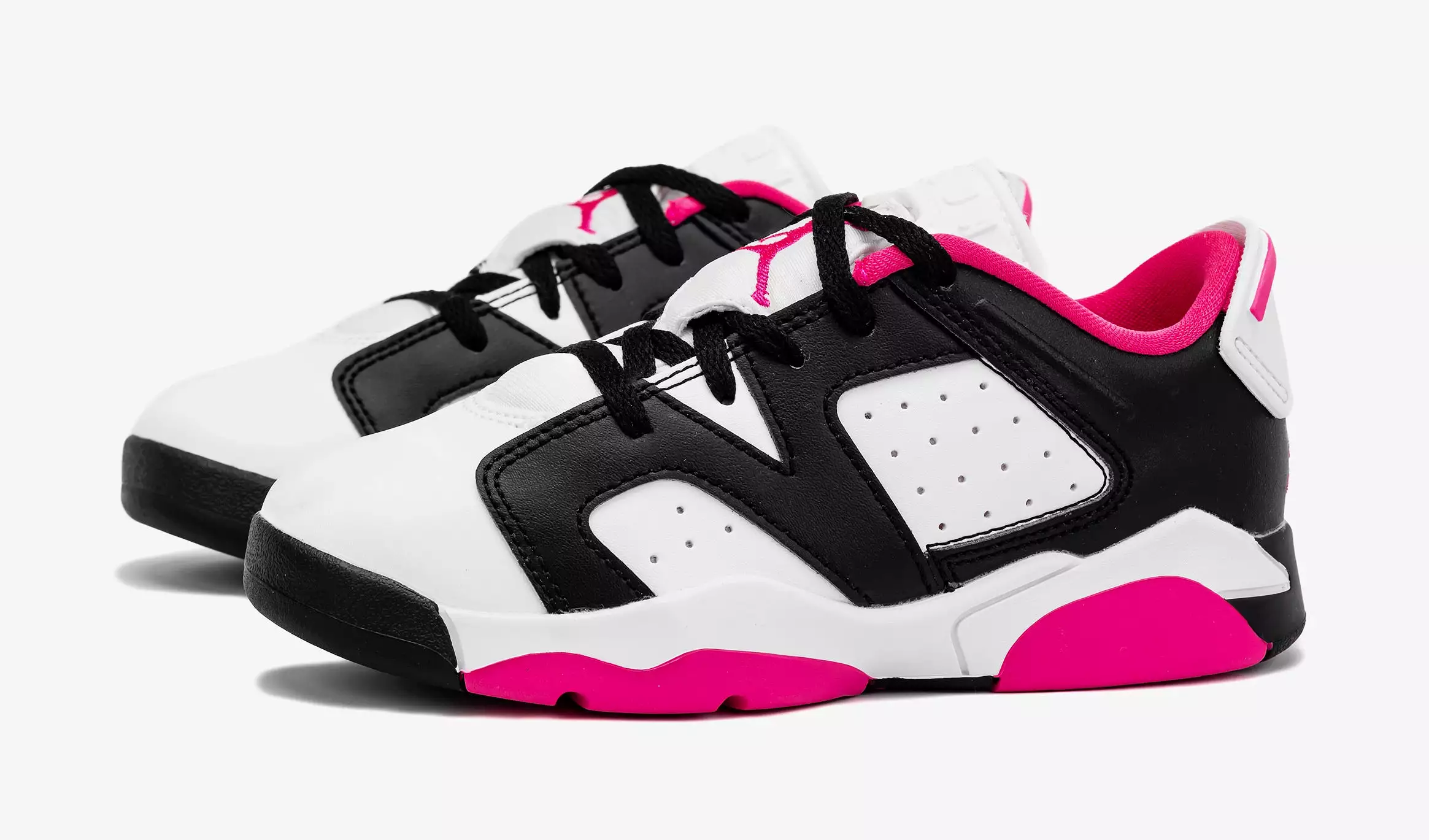 Air Jordan 6 Retro Low Fierce Pink Preschool Lifestyle Shoes (Black/Fierce Pink)