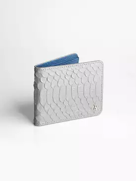 Artemis Python Wallet - Grey and Blue Leather