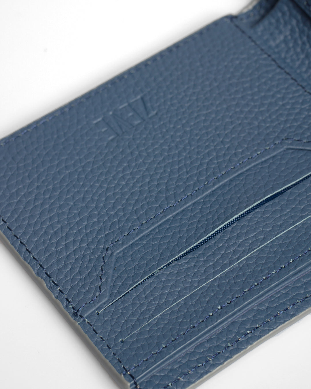 Artemis Python Wallet - Grey and Blue Leather