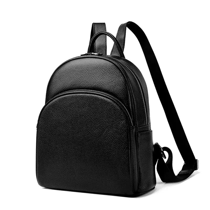 Ashore Shop 100% Cow Leather Women's Backpacks Luxury Solid Color Cow Leather Women Backpack