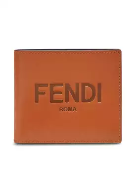 Bi-fold wallet with embossed logo