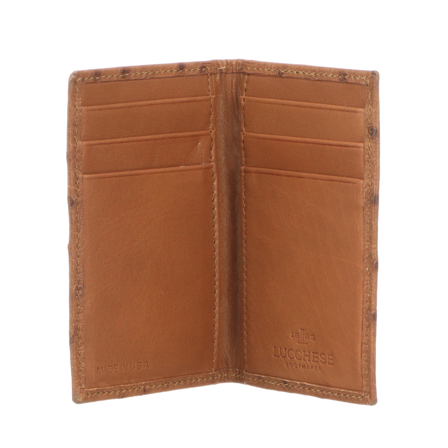 Bifold Wallet – Ostrich :: Cognac