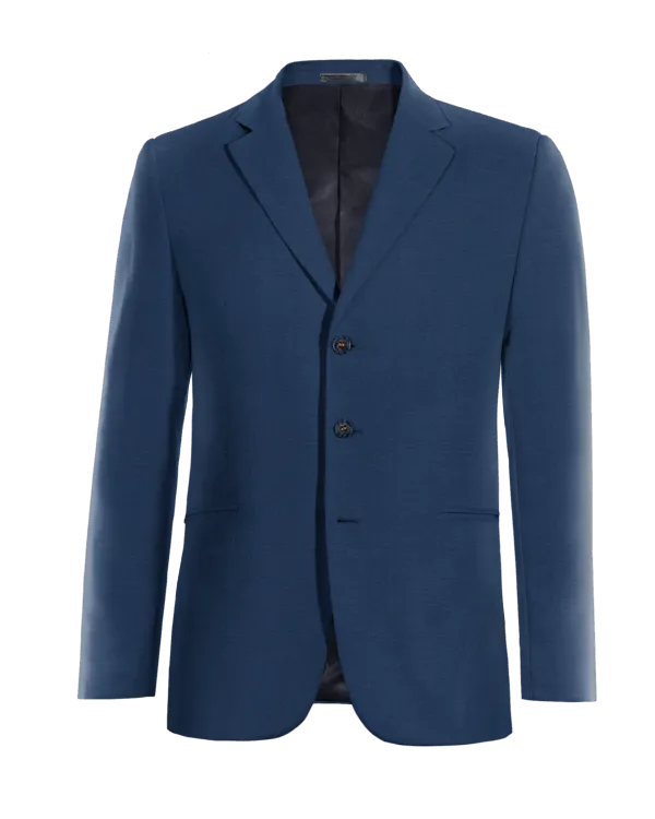  Blazer azul cobalto de entretiempo de 3 botones