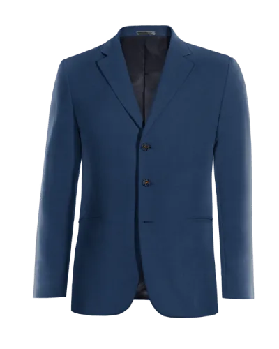  Blazer azul cobalto de entretiempo de 3 botones