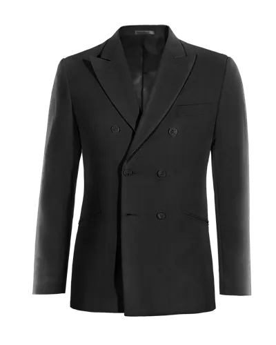  Blazer cruzada negro Ónix solapa en pico slim fit