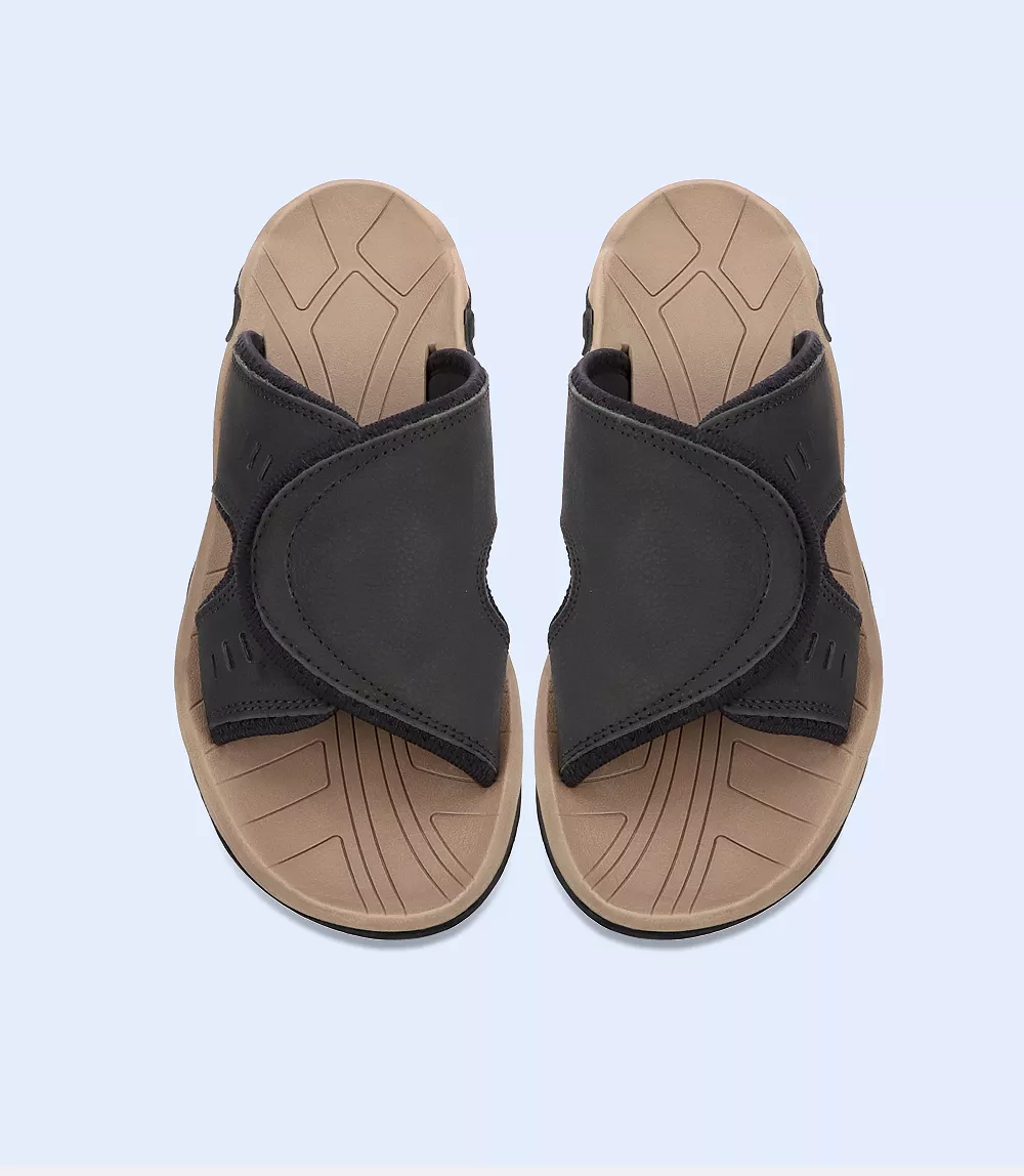 BM5129-BLACK-Men Slippers