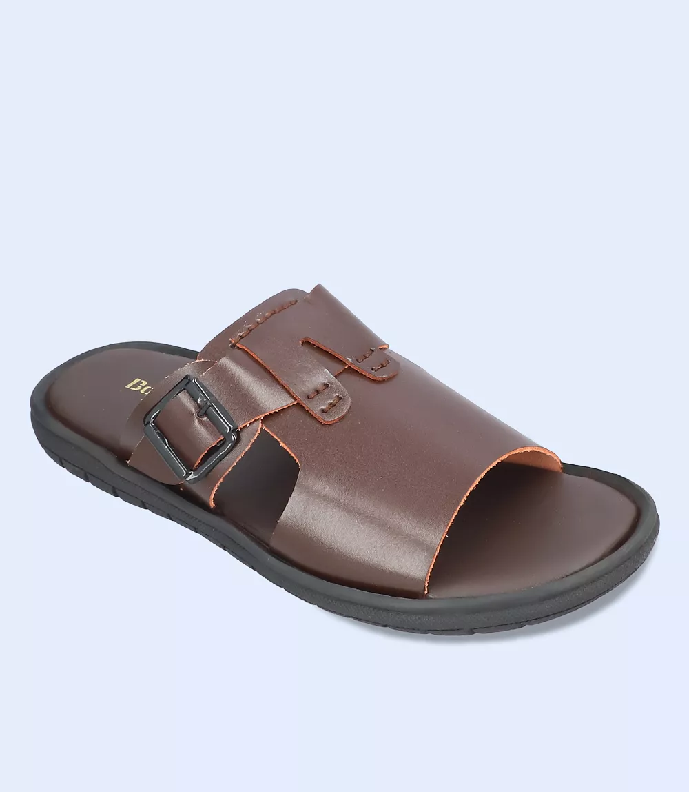 BM5482-BROWN-Men Casual Slippers