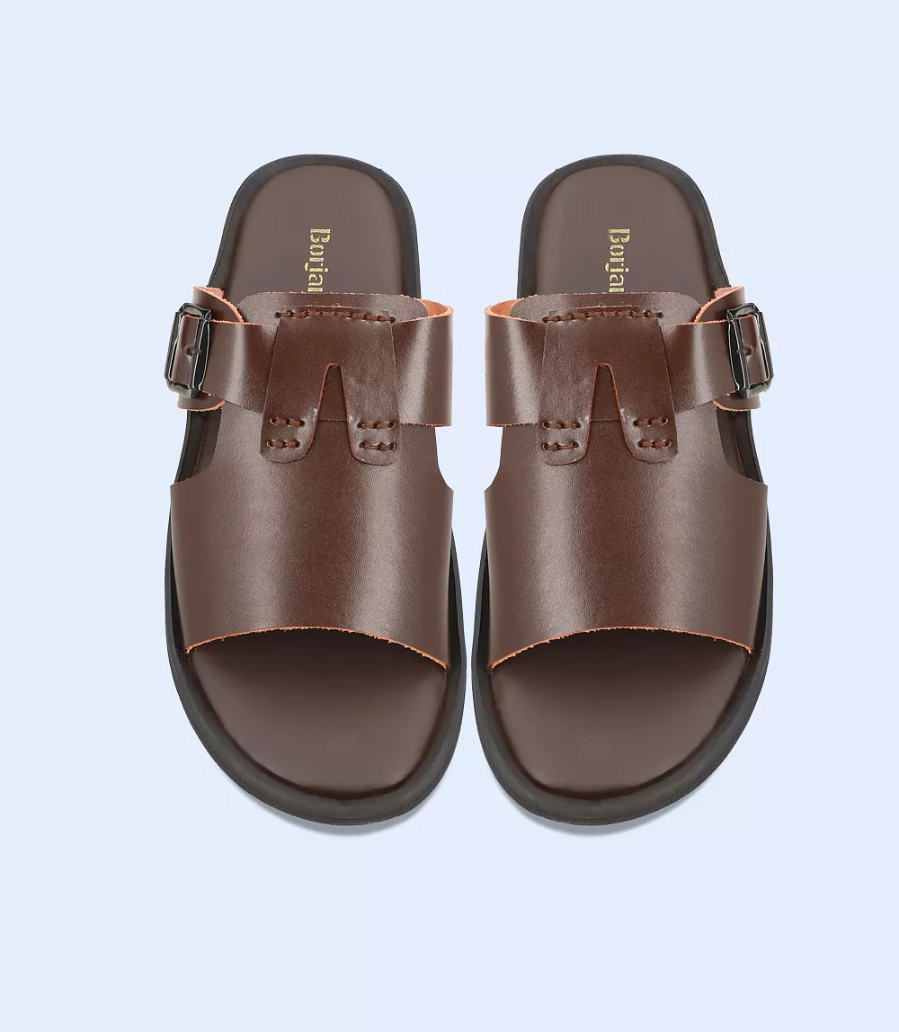 BM5482-BROWN-Men Casual Slippers