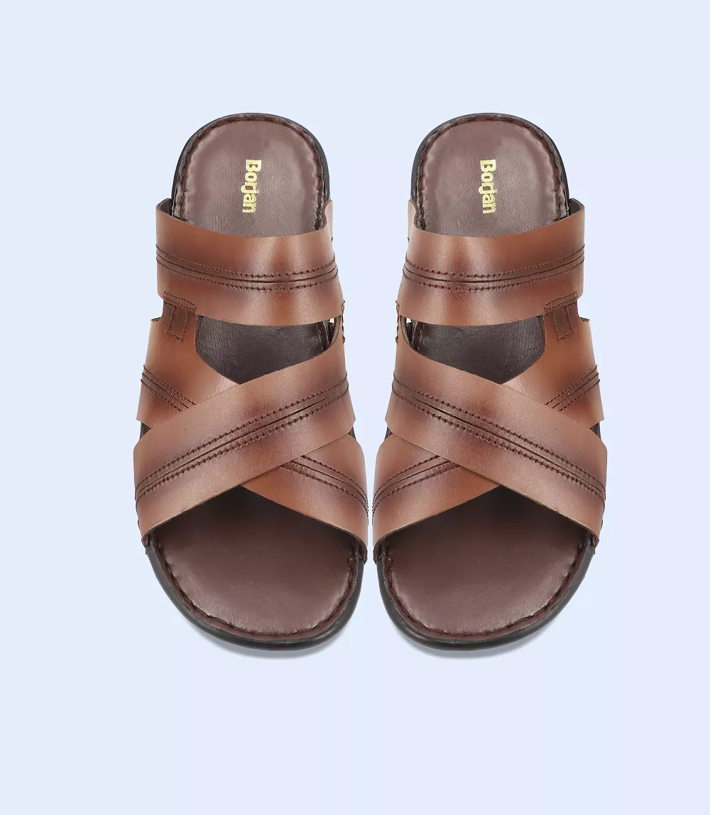 BM5533-BROWN-Men Slippers