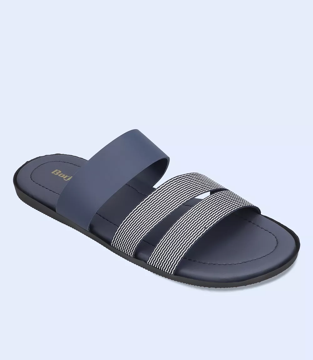 BM5542-NAVY-Men Slippers