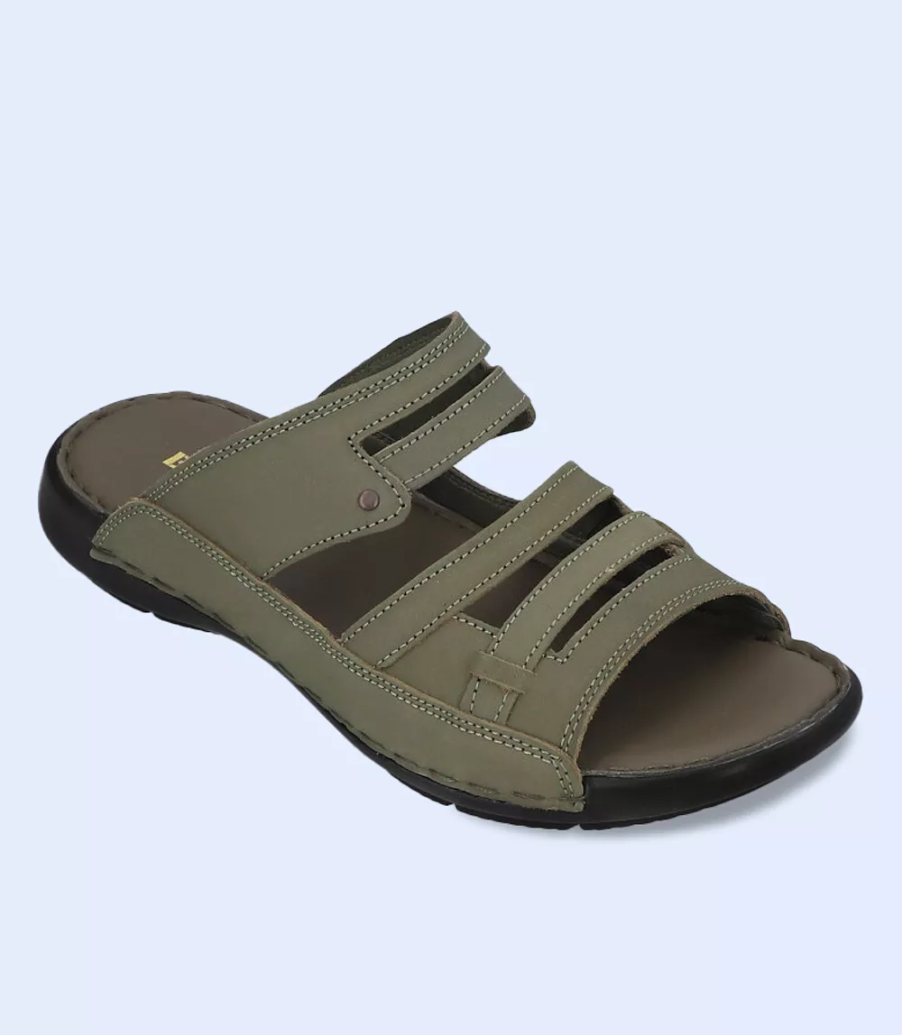 BM5646-OLIVE-Men Casual Slippers