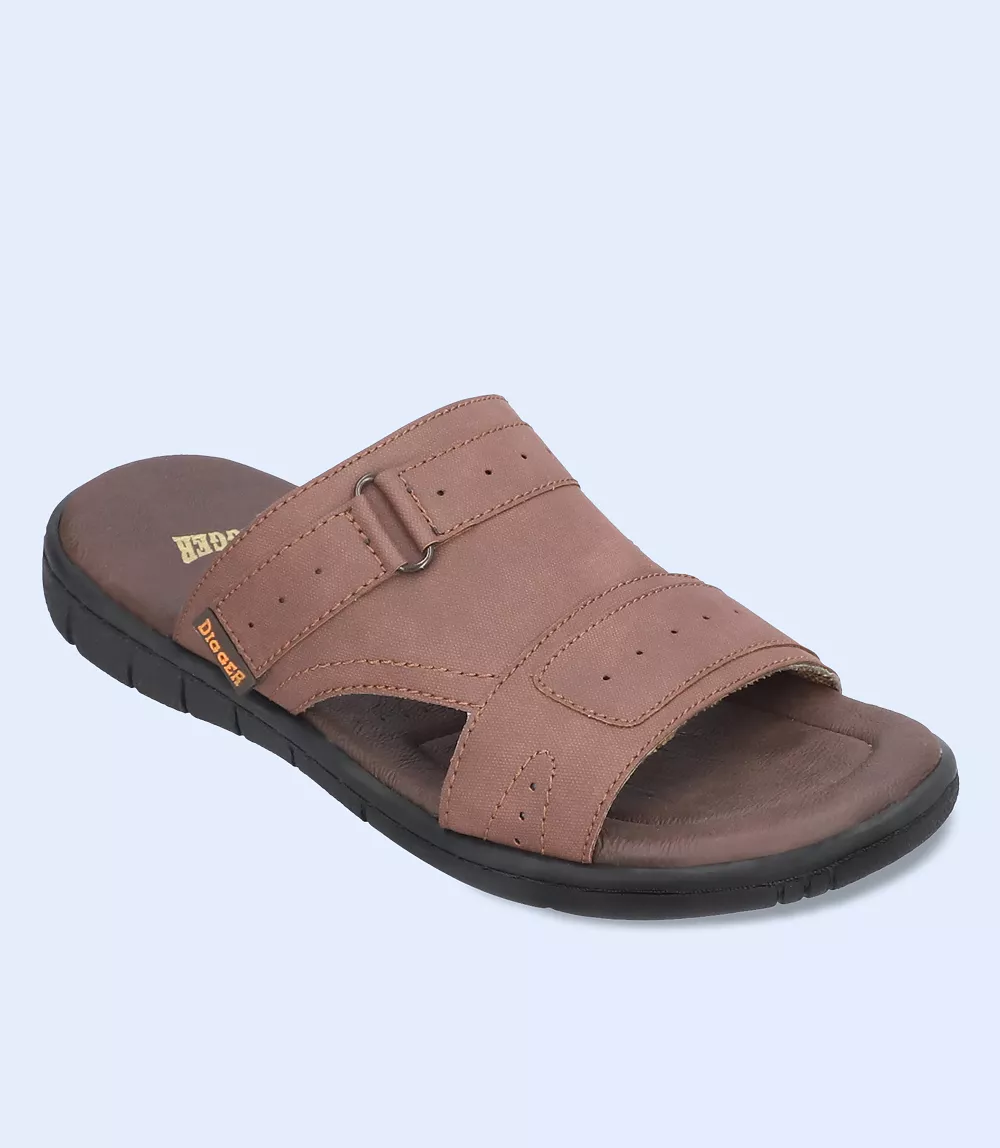 BM5733-BROWN-Men Casual Slippers