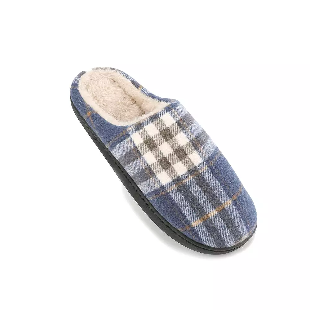 Braveman Men's Holiday Plaid Slide On House Slippers