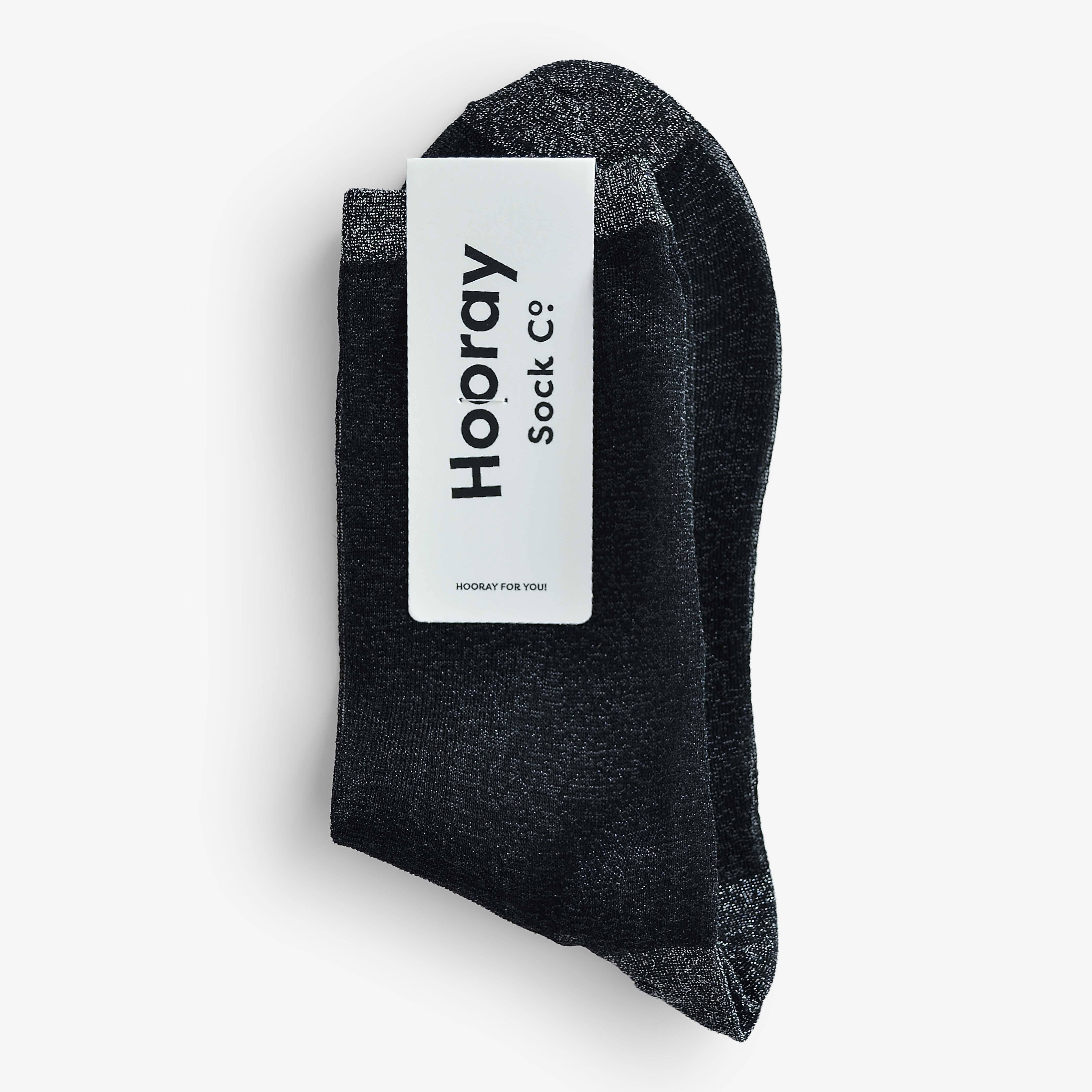 Broadway Socks | Metallic Black