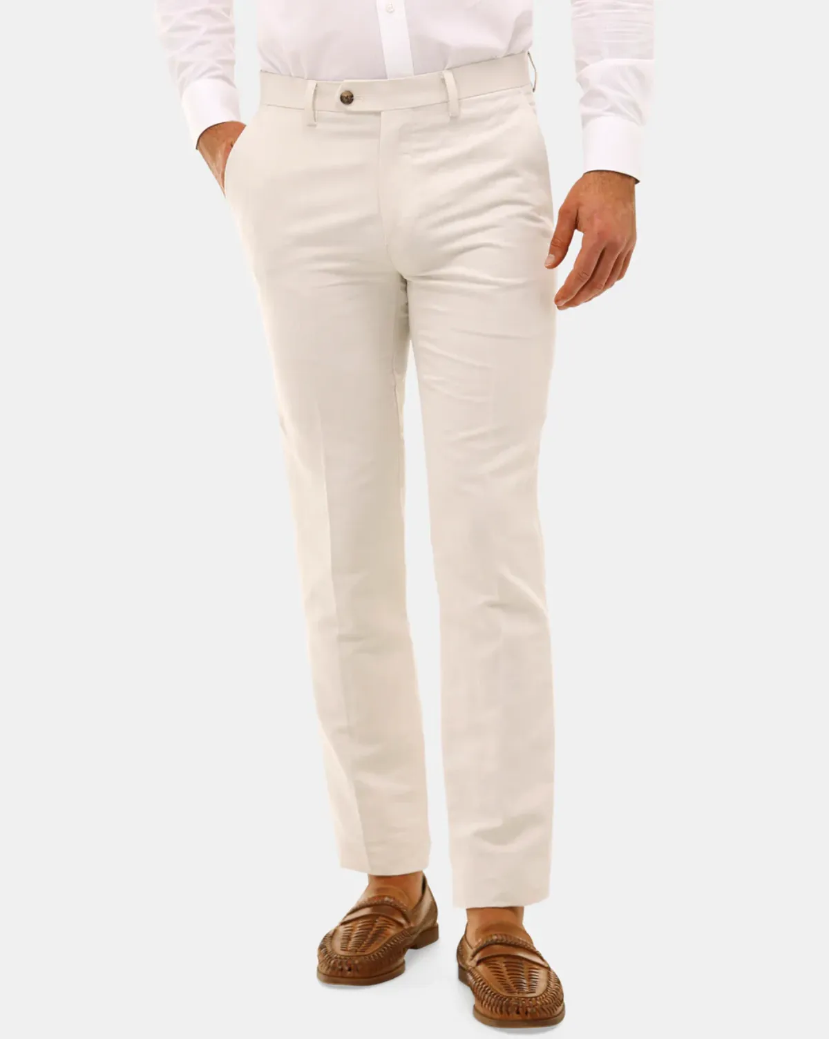 Brooksfield - Linen Blend Trouser Oat