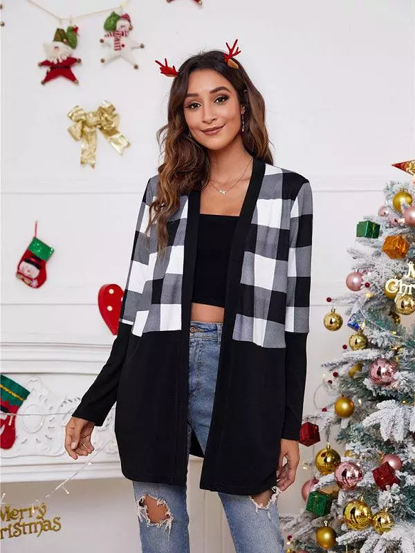 Christmas Print Casual  Women Cardigan Sweater