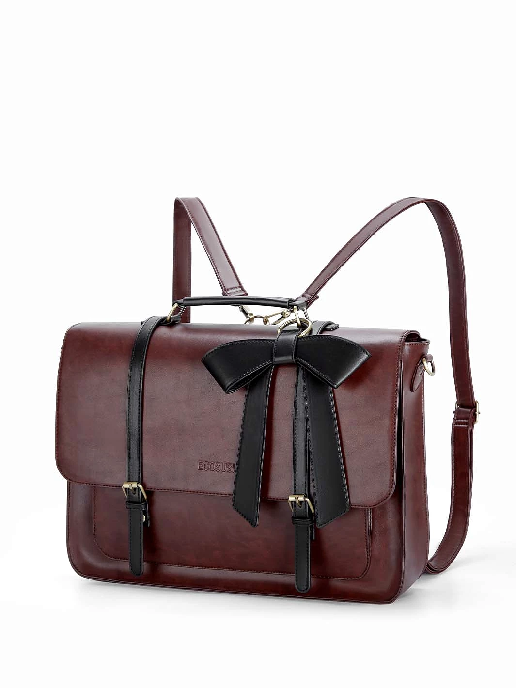 Cocoa Truffle Ecosusi Classic Bow Briefcase