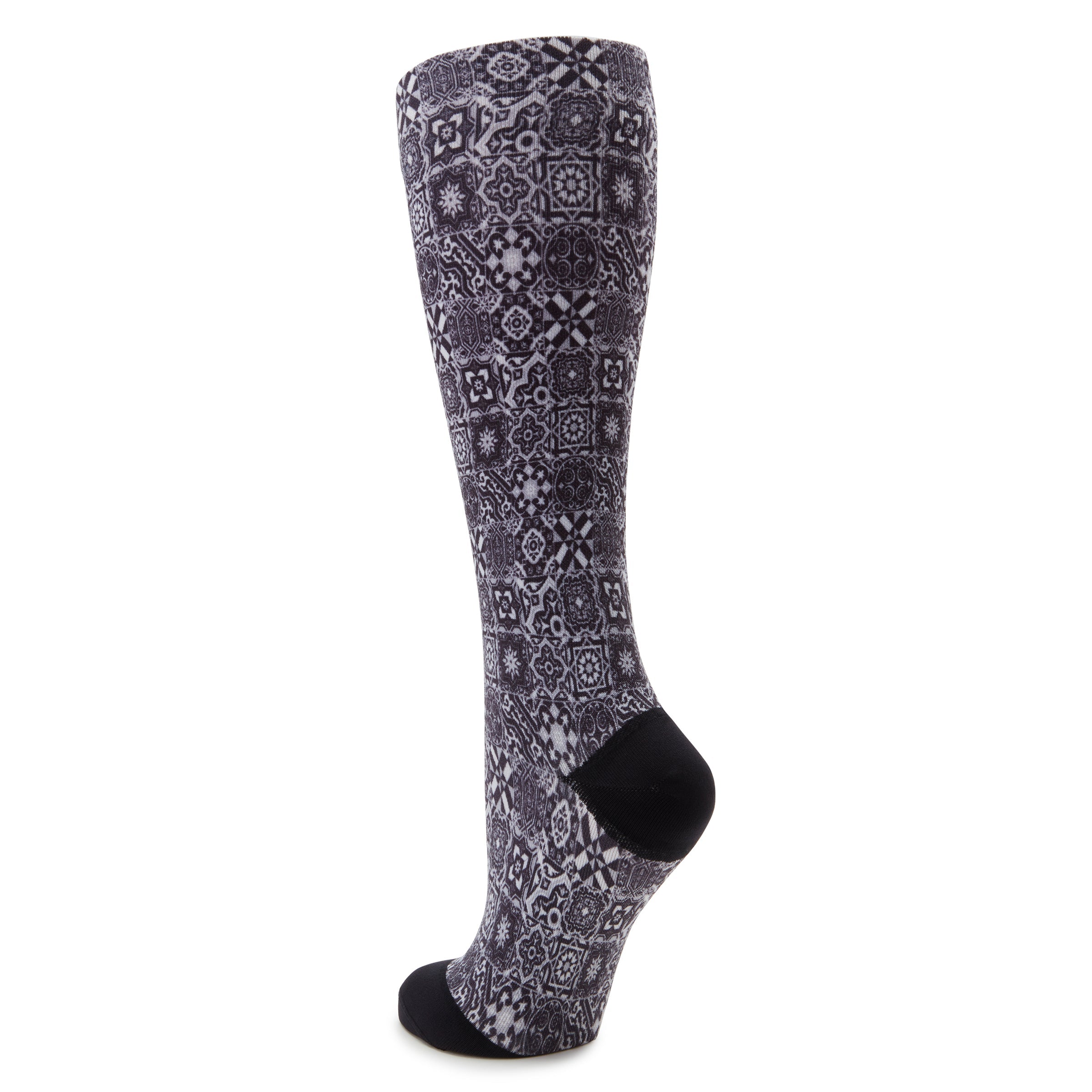 Compression Aztec Tile Black Socks