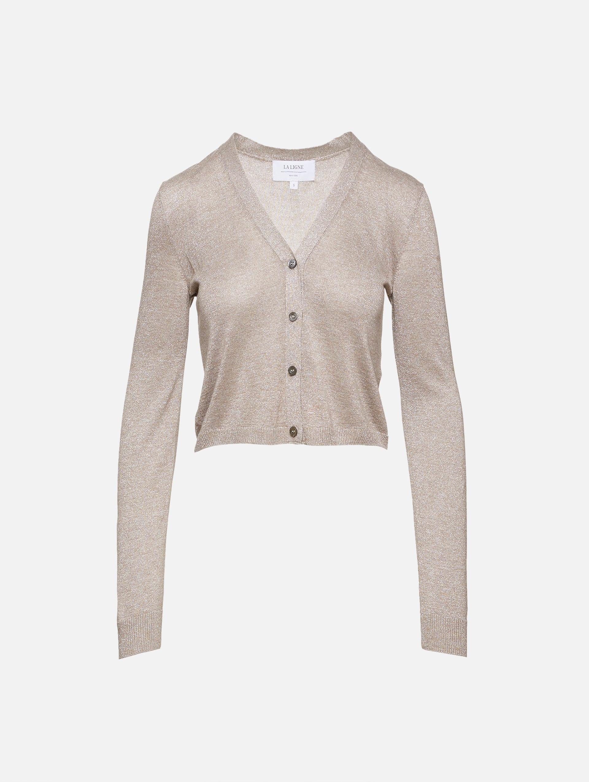 Cropped Lurex Cardigan