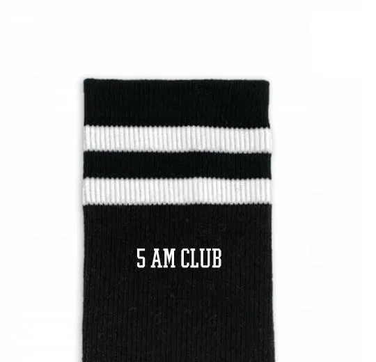 Custom Design Striped Crew Socks - Medium