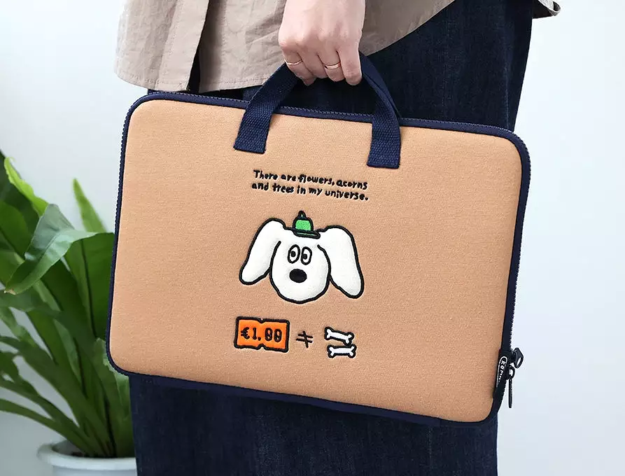 Cute Animal Characters 13 Laptop Sleeves Pouches Square Cases Covers Purses Handbags Briefcases Soft Protections Top Handle