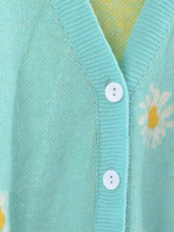 Daisy Knitted  Women Cardigan Sweater