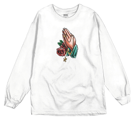 DGK T-SHIRT OUR LADY LS WHITE