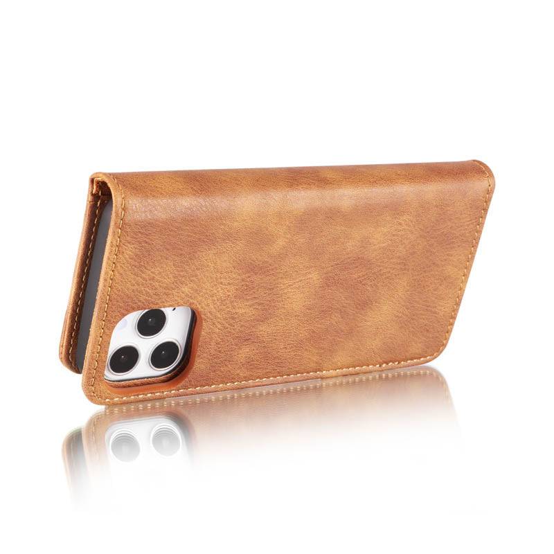 DG.MING Magnetic Detachable Leather Wallet iPhone Case