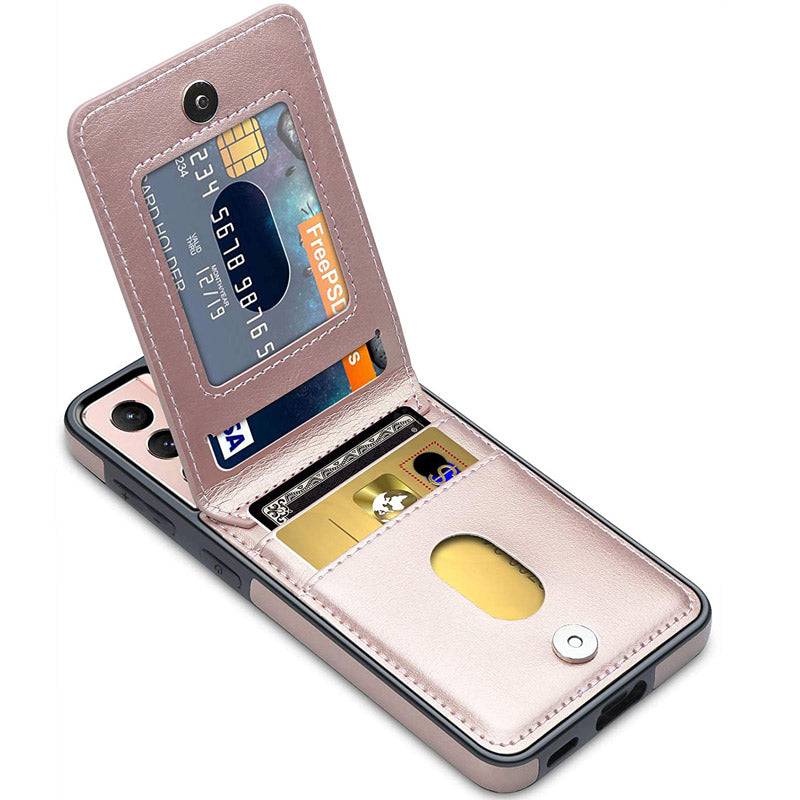 Dual Layer Lightweight Leather Wallet Case for Samsung Galaxy S21 Plus