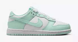 Dunk Low Preschool Lifestyle Shoes (White/Mint Foam)