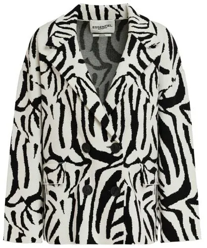 Essentiel Antwerp Zebra Jacquard-Knitted Jacket