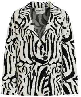 Essentiel Antwerp Zebra Jacquard-Knitted Jacket