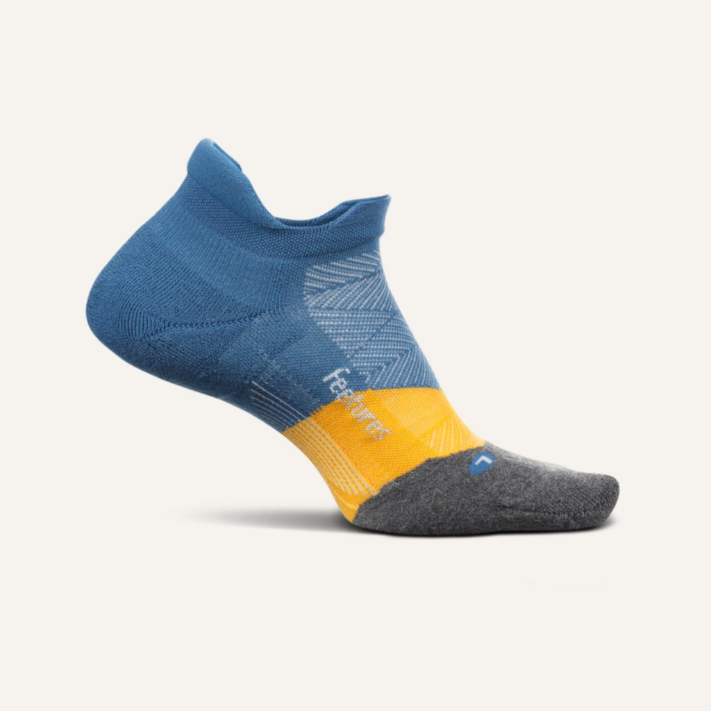 Feetures Elite Light Cushion No Show Tab Socks - Atlantic Blue